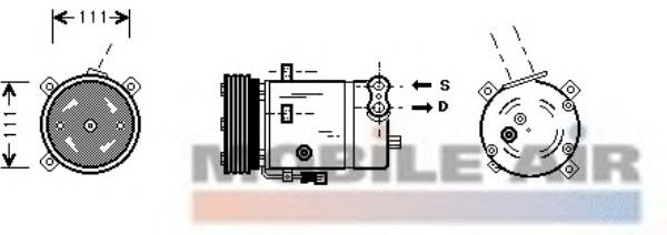 3700K276 VAN Wezel compressor de aparelho de ar condicionado