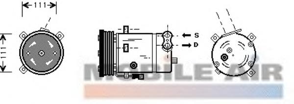 3700K277 VAN Wezel compressor de aparelho de ar condicionado