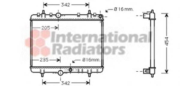 40002249 VAN Wezel radiador de esfriamento de motor