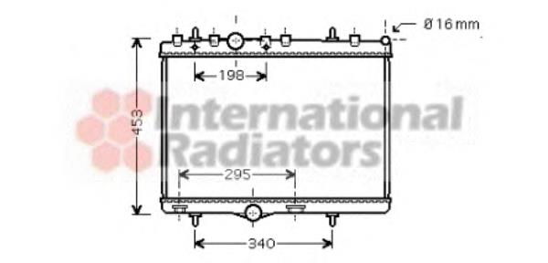 40002255 VAN Wezel radiador de esfriamento de motor