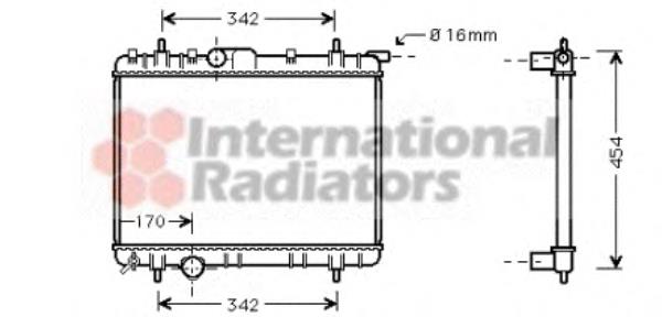 40002247 VAN Wezel radiador de esfriamento de motor