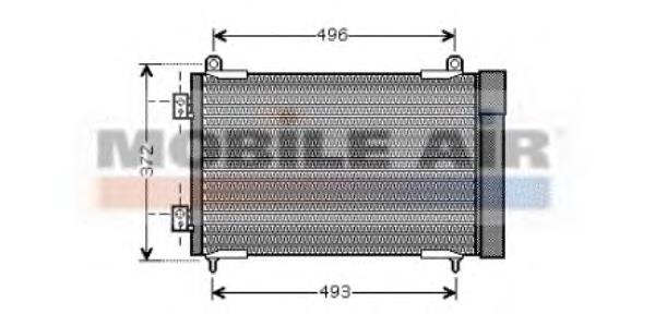 40005258 VAN Wezel radiador de aparelho de ar condicionado