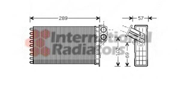 40006226 VAN Wezel radiador de forno (de aquecedor)