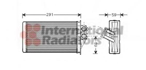 40006228 VAN Wezel radiador de forno (de aquecedor)