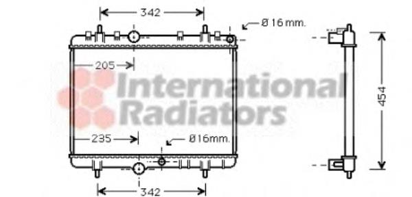 40002241 VAN Wezel radiador de esfriamento de motor