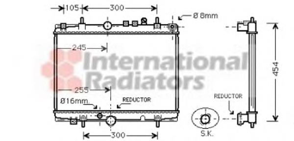 40002235 VAN Wezel radiador de esfriamento de motor