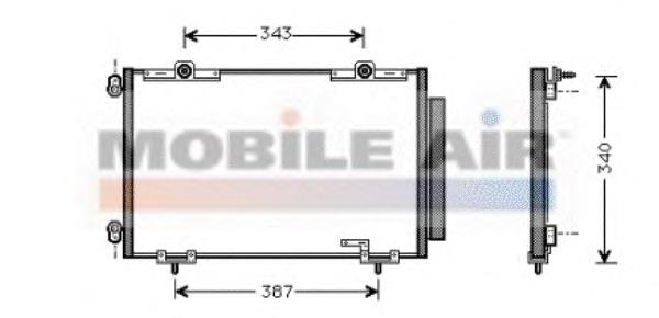 53005266 VAN Wezel radiador de aparelho de ar condicionado