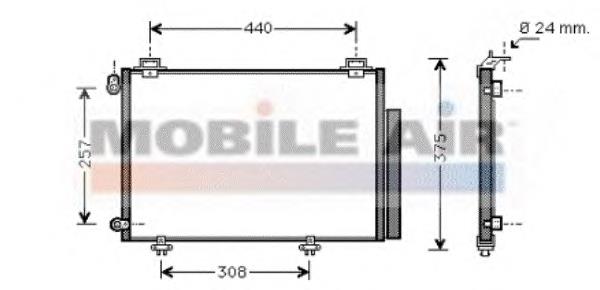 53005267 VAN Wezel radiador de aparelho de ar condicionado