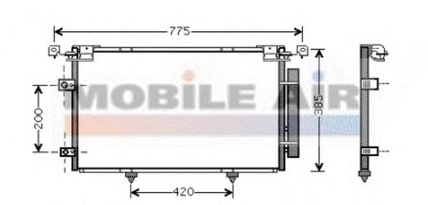 53005319 VAN Wezel radiador de aparelho de ar condicionado