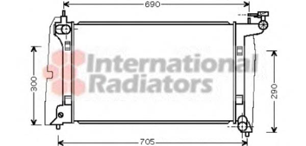 53002302 VAN Wezel radiador de esfriamento de motor