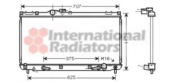 53002322 VAN Wezel radiador de esfriamento de motor