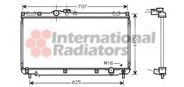 Radiador de esfriamento de motor 53002321 VAN Wezel