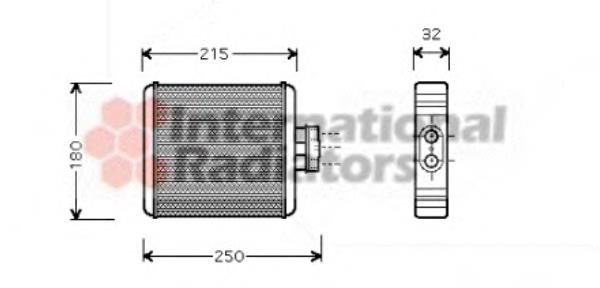 58006196 VAN Wezel radiador de forno (de aquecedor)