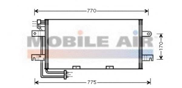 58005195 VAN Wezel radiador de aparelho de ar condicionado