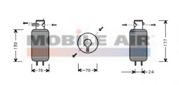 5800D165 VAN Wezel tanque de recepção do secador de aparelho de ar condicionado