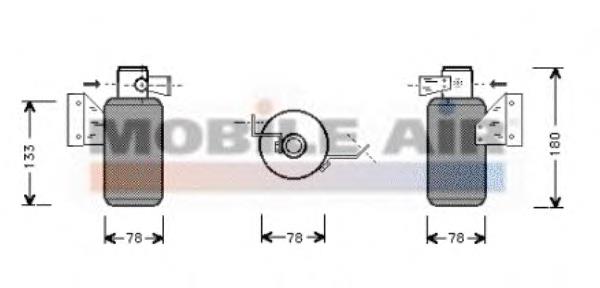 5800D166 VAN Wezel tanque de recepção do secador de aparelho de ar condicionado