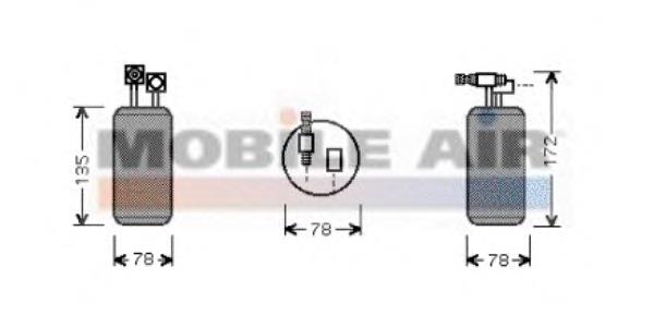 5800D052 VAN Wezel tanque de recepção do secador de aparelho de ar condicionado