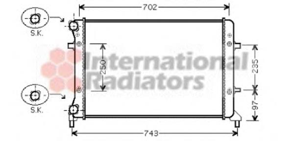 58002205 VAN Wezel radiador de esfriamento de motor