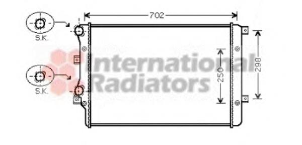 58002206 VAN Wezel radiador de esfriamento de motor