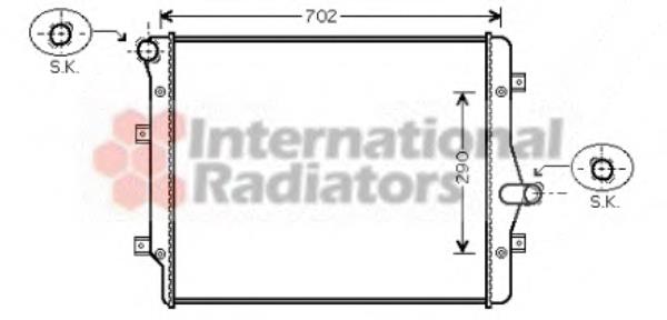 58002208 VAN Wezel radiador de esfriamento de motor