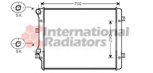 58002207 VAN Wezel radiador de esfriamento de motor