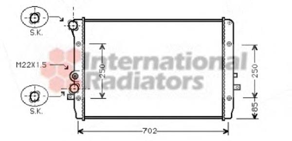 58002193 VAN Wezel radiador de esfriamento de motor