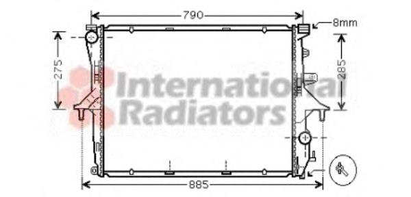 58002214 VAN Wezel radiador de esfriamento de motor