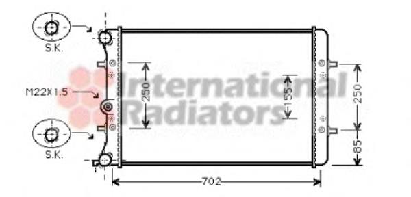 58002217 VAN Wezel radiador de esfriamento de motor