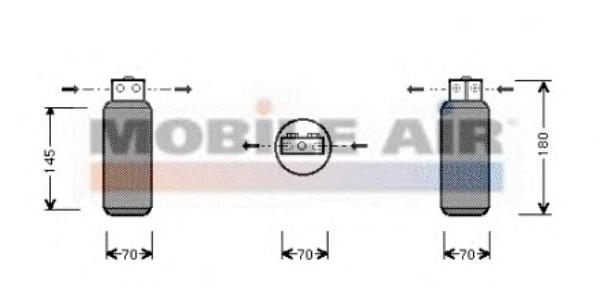 4700D042 VAN Wezel tanque de recepção do secador de aparelho de ar condicionado