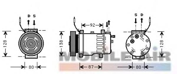 Compressor de aparelho de ar condicionado 4700K052 VAN Wezel