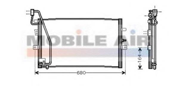 47005056 VAN Wezel radiador de aparelho de ar condicionado