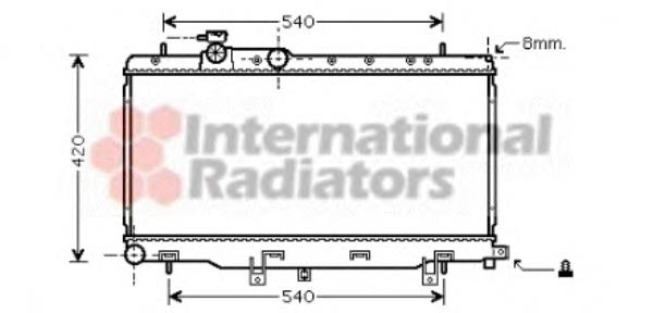 51002050 VAN Wezel radiador de esfriamento de motor