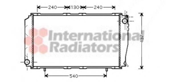 Radiador de esfriamento de motor 51002043 VAN Wezel