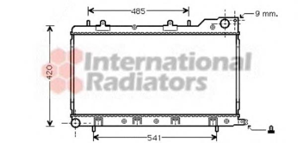 Radiador de esfriamento de motor 51002047 VAN Wezel