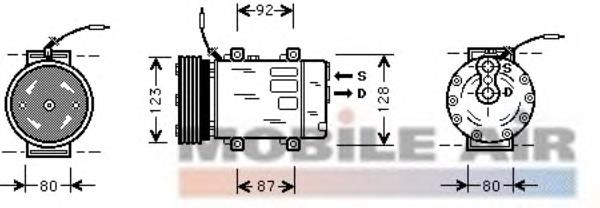 4300K243 VAN Wezel compressor de aparelho de ar condicionado