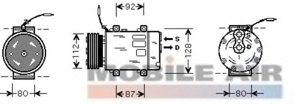 Compressor de aparelho de ar condicionado 4300K286 VAN Wezel