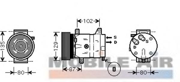 4300K311 VAN Wezel compressor de aparelho de ar condicionado