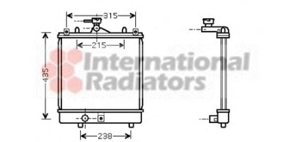 Radiador de esfriamento de motor 52002061 VAN Wezel