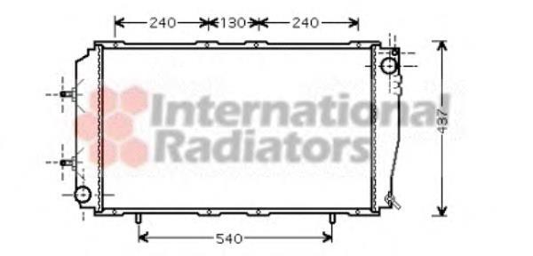 Radiador de esfriamento de motor 51002055 VAN Wezel