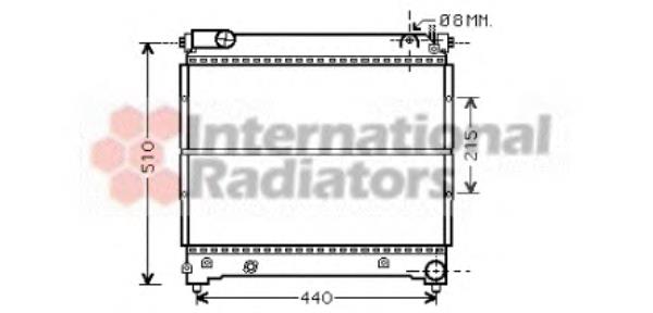 52002074 VAN Wezel radiador de esfriamento de motor