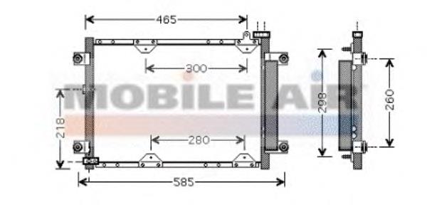 52005075 VAN Wezel radiador de aparelho de ar condicionado