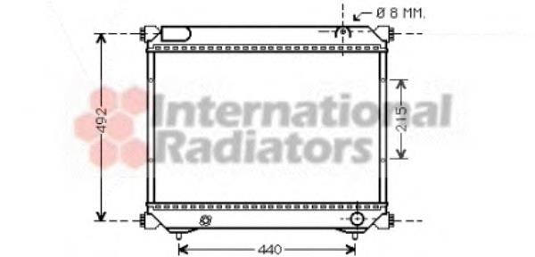 52002065 VAN Wezel radiador de esfriamento de motor