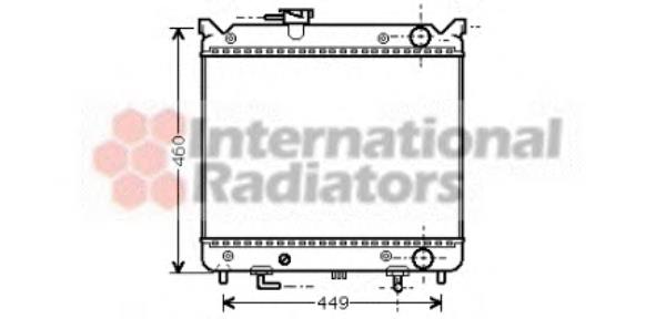 Radiador de esfriamento de motor 52002071 VAN Wezel