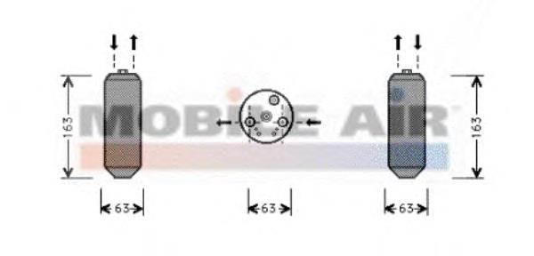 2500D103 VAN Wezel tanque de recepção do secador de aparelho de ar condicionado