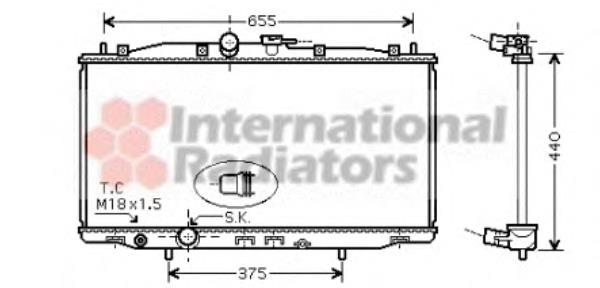 25002170 VAN Wezel radiador de esfriamento de motor