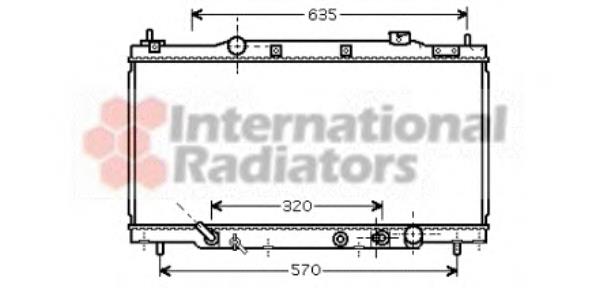 Radiador de esfriamento de motor 25002166 VAN Wezel