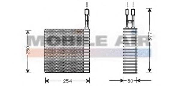 Vaporizador de aparelho de ar condicionado 2100V031 VAN Wezel