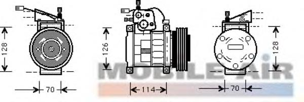 2100K034 VAN Wezel compressor de aparelho de ar condicionado