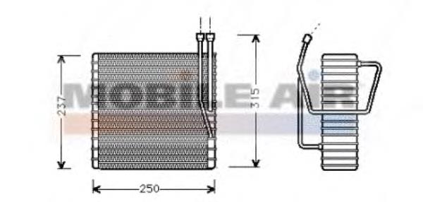 Vaporizador de aparelho de ar condicionado 2100V009 VAN Wezel