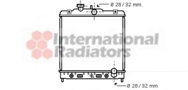 Radiador de esfriamento de motor 25002123 VAN Wezel